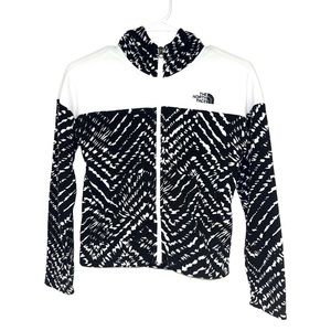 The North‎ Face Girls Light Weight Fleece Full Zip Hoodie 10-12 Black White